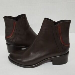 EMANUEL Crasto western style round‎ toe embroidered bootie boots size 40 9